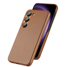 Dux Ducis Grit dėklas Samsung Galaxy S23, elegantiškas dangtelis iš rudos dirbtinės odos