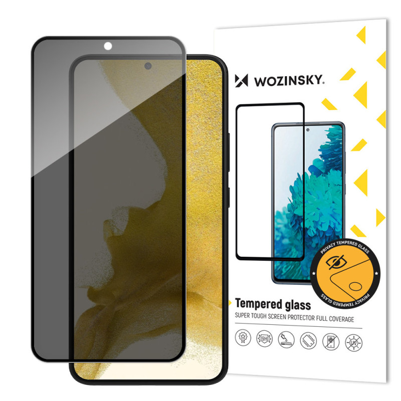 Wozinsky Privacy Glass grūdintas stiklas, skirtas Samsung Galaxy S23 su Anti Spy filtro privatizavimu