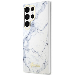 Guess Marble Collection dėklas, skirtas Samsung Galaxy S23 Ultra - baltas