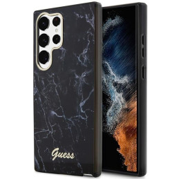 Guess Marble Collection dėklas, skirtas Samsung Galaxy S23 Ultra - juodas