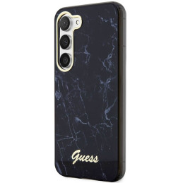 Guess Marble Collection dėklas, skirtas Samsung Galaxy S23+ - juodas