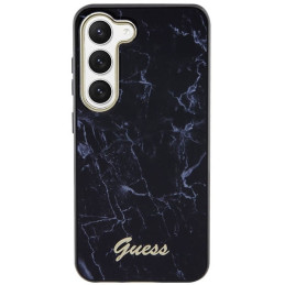 Guess Marble Collection dėklas, skirtas Samsung Galaxy S23+ - juodas