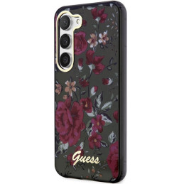 Guess Flower Collection dėklas, skirtas Samsung Galaxy S23 - žalias