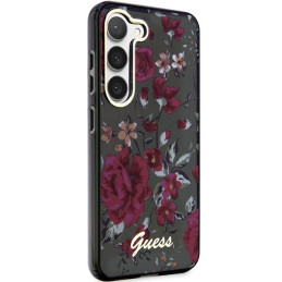Guess Flower Collection dėklas, skirtas Samsung Galaxy S23 - žalias