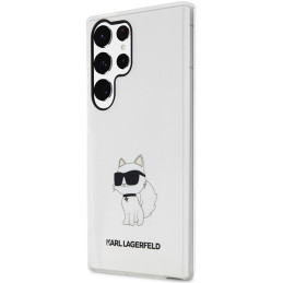 Karl Lagerfeld Ikonik Choupette dėklas Samsung Galaxy S23 Ultra - skaidrus