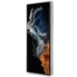 Karl Lagerfeld Ikonik Choupette dėklas Samsung Galaxy S23 Ultra - skaidrus