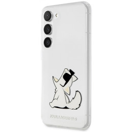 Karl Lagerfeld Choupette Fun dėklas Samsung Galaxy S23+ - skaidrus