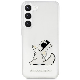 Karl Lagerfeld Choupette Fun dėklas Samsung Galaxy S23+ - skaidrus