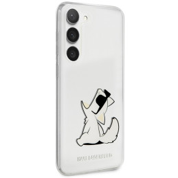Karl Lagerfeld Choupette Fun dėklas Samsung Galaxy S23+ - skaidrus