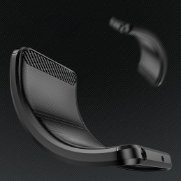 Anglies dėklas Xiaomi Poco X5 5G / Redmi Note 12 5G lankstus silikoninis anglies dangtelis juodas