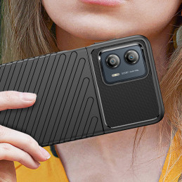 Thunder Dėklas Motorola Moto G53, silikonas, šarvuotas dangtelis, juodas