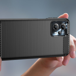 Anglies dėklas Motorola Moto G13, lankstus silikoninis anglies dangtelis, juodas