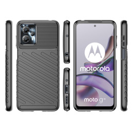 „Thunder“ dėklas Motorola Moto G13 silikoninis šarvuotas dangtelis, juodas