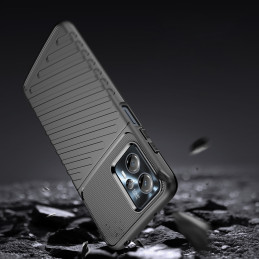 „Thunder“ dėklas Motorola Moto G13 silikoninis šarvuotas dangtelis, juodas