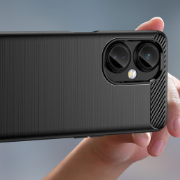 Anglies dėklas OnePlus Nord CE 3 dėklas lankstus silikoninis anglies dangtelis juodas