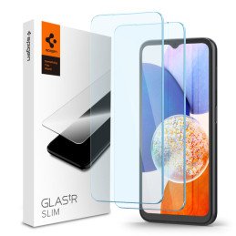 Spigen Glas.tR Plonas grūdintas stiklas, skirtas Samsung Galaxy A14 4G / 5G - 2 vnt.