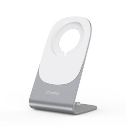 Choetech 15W Qi belaidis indukcinis įkroviklis su MagSafe balta (H046+T518-F)