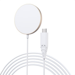 „Choetech“ 15 W belaidis magnetinis „MagSafe“ įkroviklis, skirtas „iPhone 12/ 13/ 14 Gold“ (T518-F-GO)