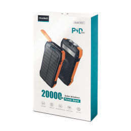 Choetech B657 saulės indukcinis maitinimo blokas 20000mAh PD 20W / QC 18W / Qi 10W - oranžinė
