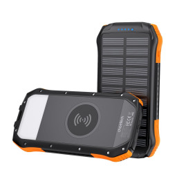 Choetech B659 saulės indukcinis maitinimo blokas 10000mAh Qi 5W - oranžinė