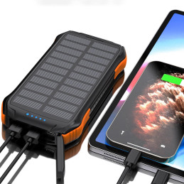 Choetech B659 saulės indukcinis maitinimo blokas 10000mAh Qi 5W - oranžinė