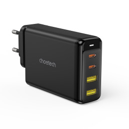 Choetech GaN įkroviklis 140W 4 prievadai (2x USB C, 2x USB) juodas (PD6005)