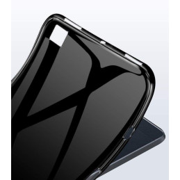 Plonas dėklas, skirtas Realme Pad mini 8,7 colio lankstus silikoninis dangtelis, juodas