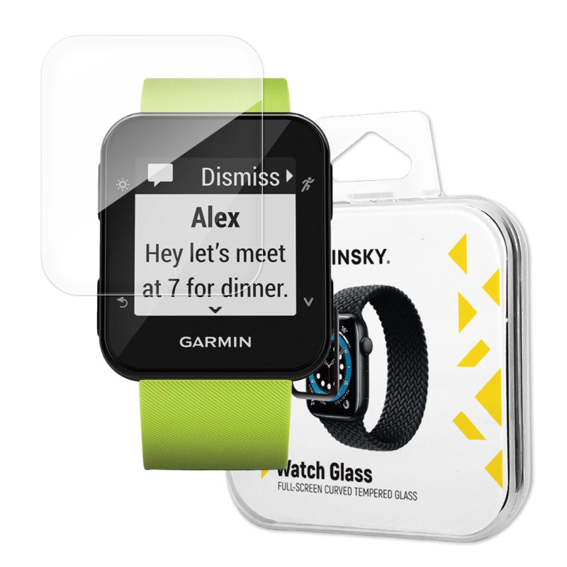 Wozinsky Full Glue grūdintas stiklas viso ekrano grūdintas stiklas, skirtas Garmin Forerunner 35 9H su juodu rėmeliu