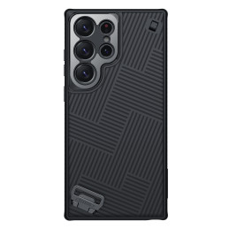 Nillkin Strap Case Dėklas, skirtas Samsung Galaxy S23 Ultra Armored Cover su juodu riešo dirželiu
