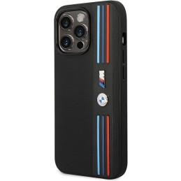 BMW Tricolor M Collection dėklas iPhone 14 Pro - juodas