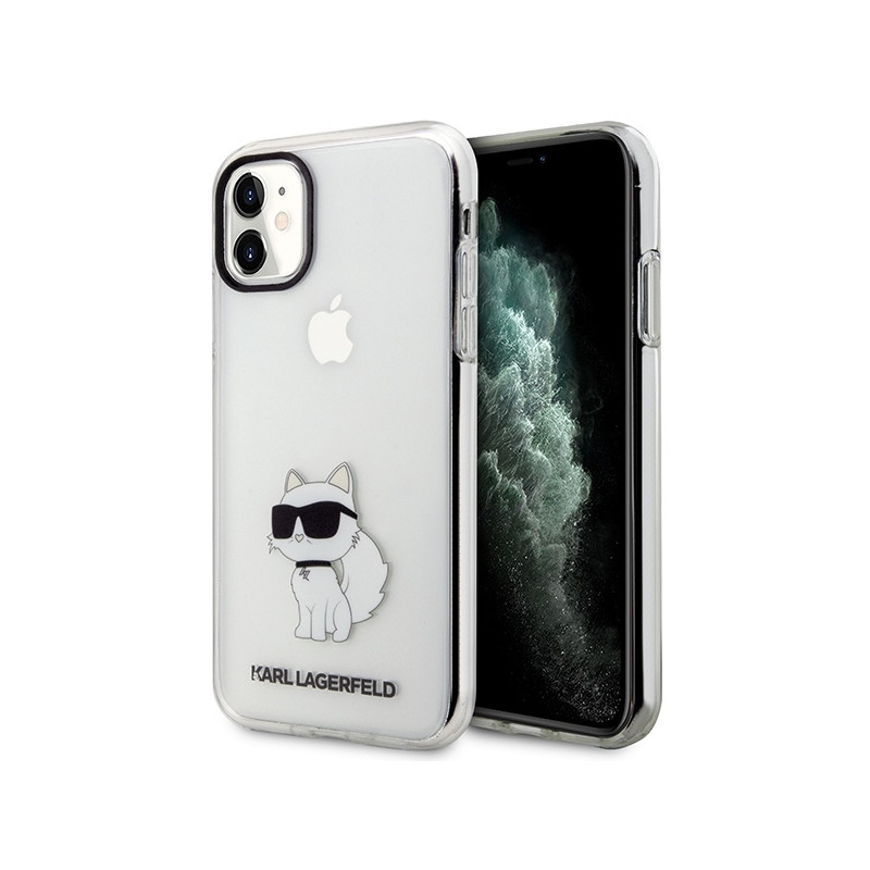 Karl Lagerfeld Ikonik Choupette dėklas iPhone 11 / Xr - skaidrus