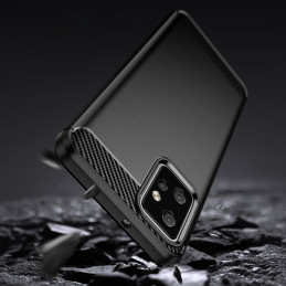 Karboninis dėklas, skirtas Motorola Moto G Power 2023 lanksčiam silikoniniam anglies dangčiui juodos spalvos