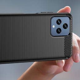 Anglies dėklas, skirtas T-Mobile Revvl 6 5G lankstus silikoninis anglies dangtelis juodas