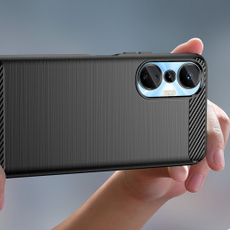Anglies dėklas Infinix Hot 20S lankstus silikoninis anglies dangtelis juodas