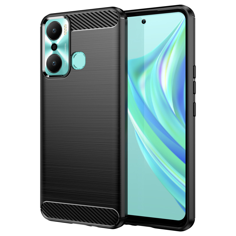 Anglies dėklas Infinix Hot 20 Play lankstus silikoninis anglies dangtelis juodas