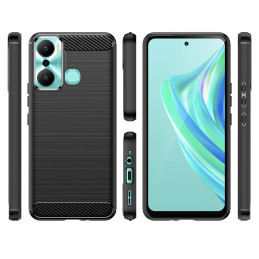 Anglies dėklas Infinix Hot 20 Play lankstus silikoninis anglies dangtelis juodas
