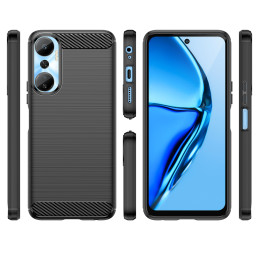 Anglies dėklas Infinix Hot 20 lankstus silikoninis anglies dangtelis juodas