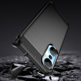 Anglies dėklas Infinix Hot 20 lankstus silikoninis anglies dangtelis juodas
