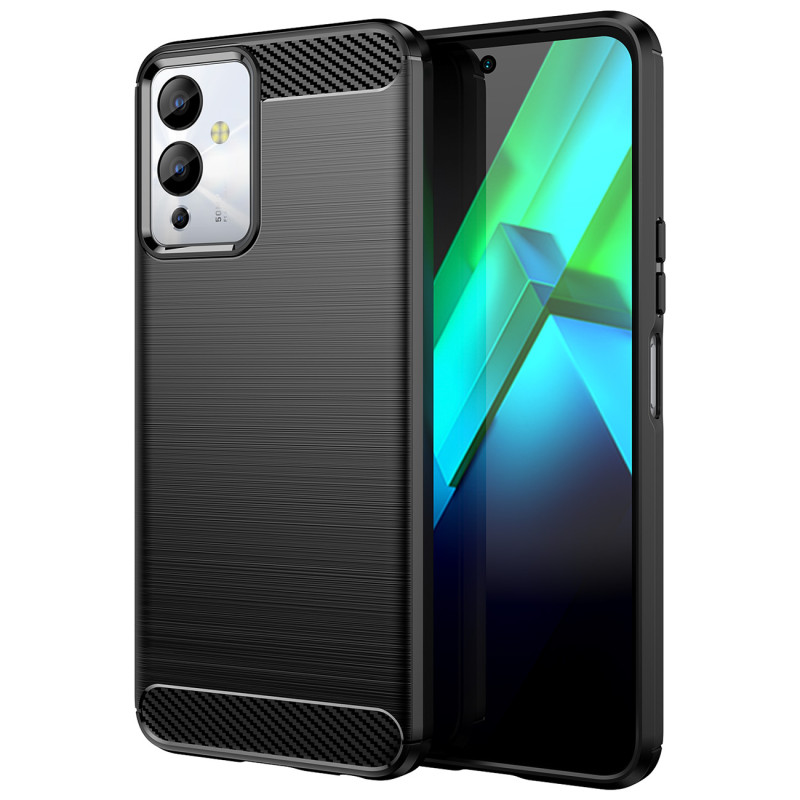 Anglies dėklas skirtas Infinix Note 12i lanksčiam silikoniniam anglies dangčiui juodas