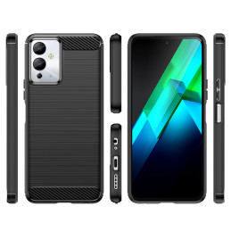 Anglies dėklas skirtas Infinix Note 12i lanksčiam silikoniniam anglies dangčiui juodas