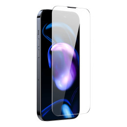Baseus viso ekrano grūdintas stiklas, skirtas iPhone 14 Pro su 0,4 mm garsiakalbio dangteliu + montavimo komplektas