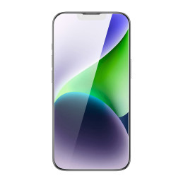 Baseus grūdintas stiklas, skirtas iPhone 14 Plus / 13 Pro Max per visą ekraną su 0,4 mm garsiakalbio dangteliu + tvirtin...