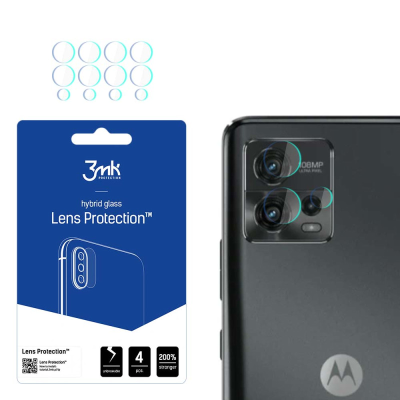 3mk Lens Protection™ hibridinis fotoaparato stiklas, skirtas Motorola Moto G72