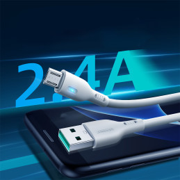 Joyroom Premium Series A13 USB-A / micro USB 2.4A laidas 2m - baltas