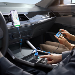 60W USB-C USB-A automobilinis įkroviklis Joyroom JR-CCN01 - juodas