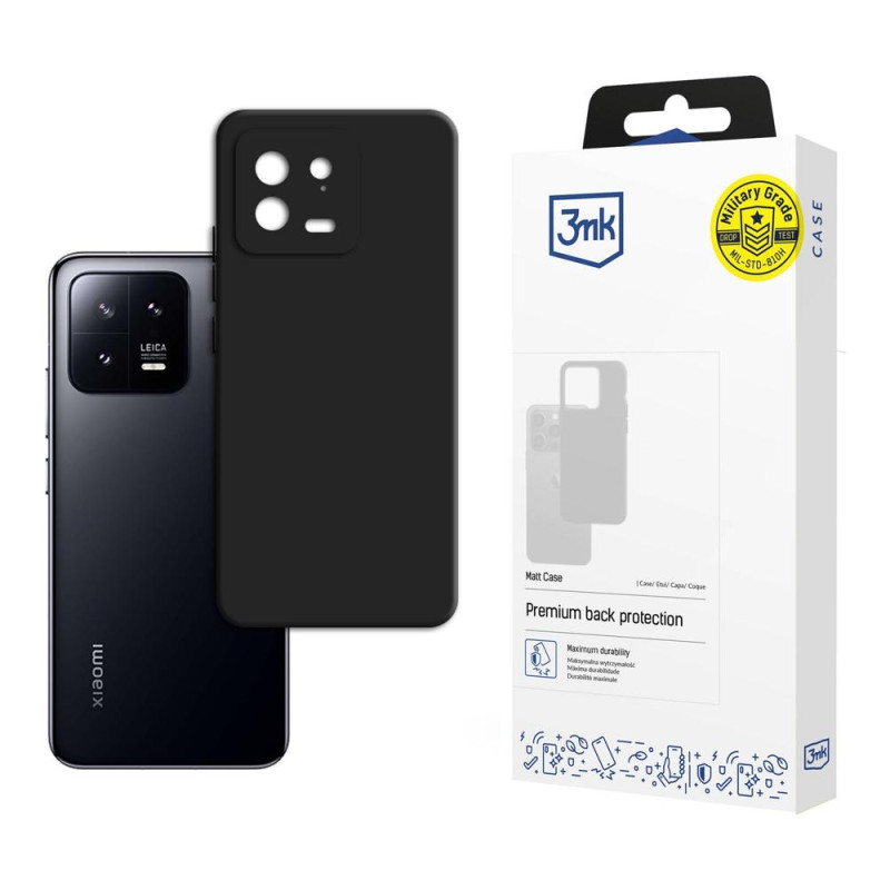 3mk matinis dėklas, skirtas Xiaomi 13 - juodas