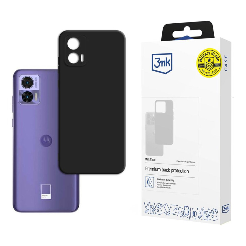 3mk matinis dėklas, skirtas Motorola Moto Edge 30 Neo – juodas