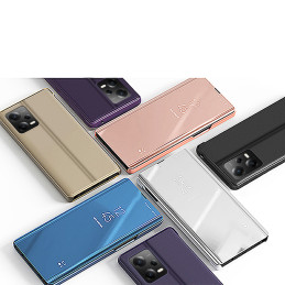 „Clear View Case“ dėklas, skirtas „Xiaomi Redmi Note 12 Pro+“ dėklui su rožinės spalvos atvartu