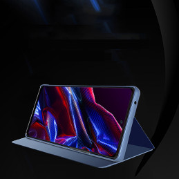 „Clear View Case“ dėklas, skirtas „Xiaomi Redmi Note 12 5G / Poco X5 5G“ su rožinės spalvos atvartu