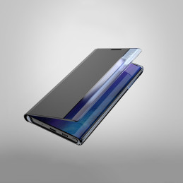 Naujas Sleep Case dėklas skirtas Xiaomi Redmi Note 12 Pro+ dangtelis su atvartu stovu, juodas